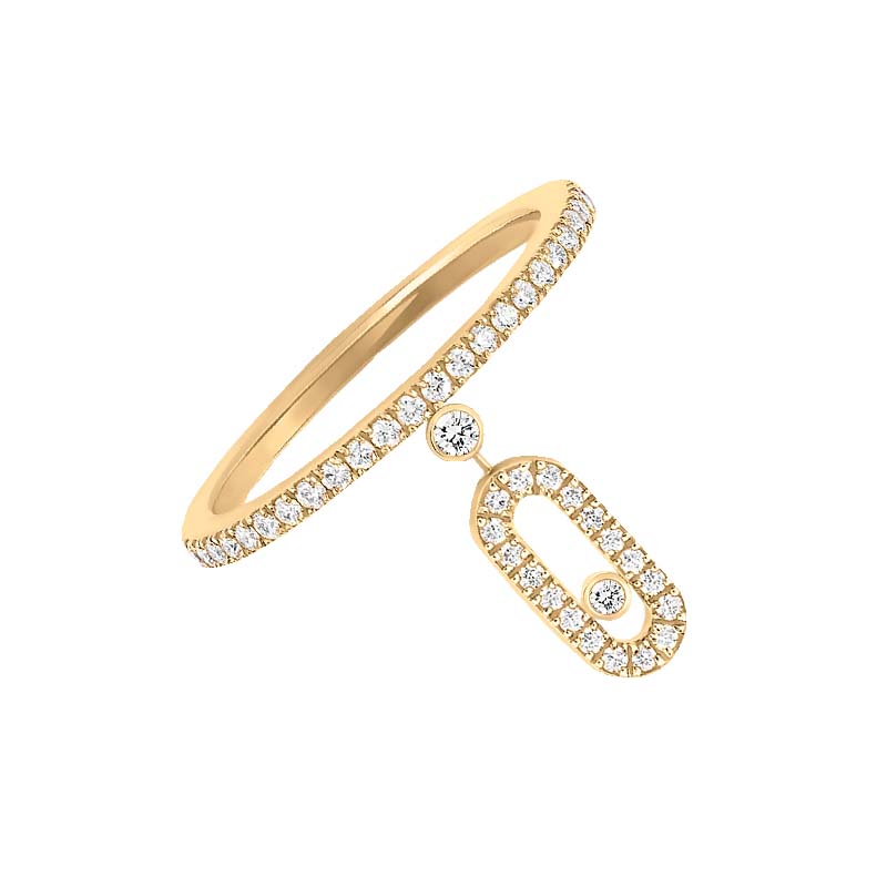 EKSKLUZYWNY | Pierścionek Dangling Ring Diamanté
