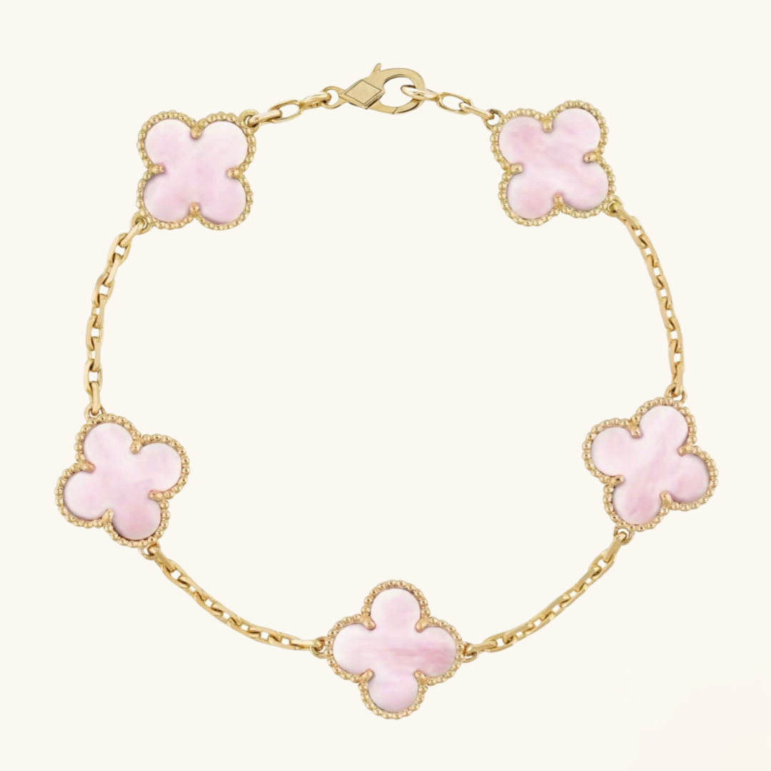 CLOVER | Różowa Bransoletka