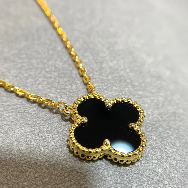 CLOVER | Czarny Naszyjnik