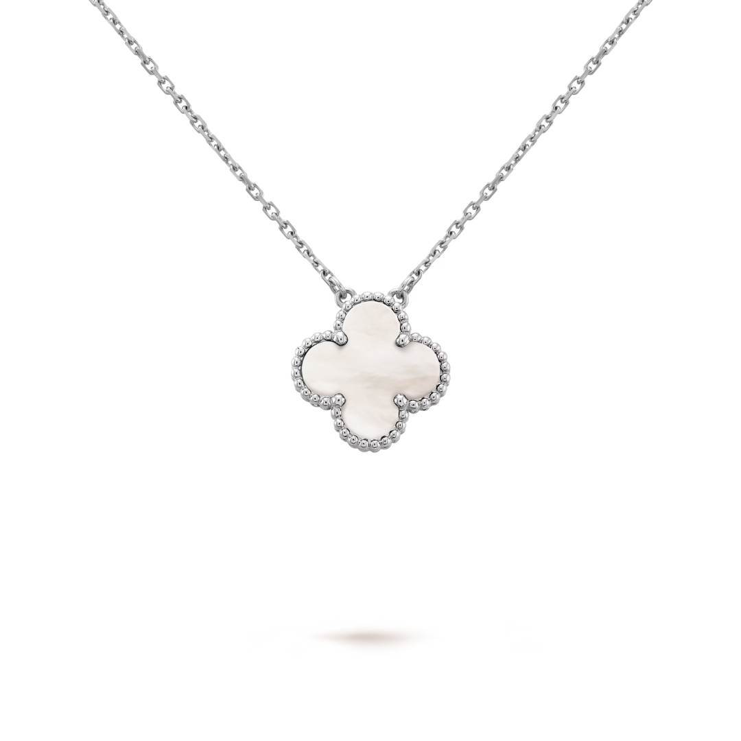 CLOVER | Biała/Srebrna Naszyjnik