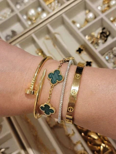 CLOVER | Zielona Bransoletka