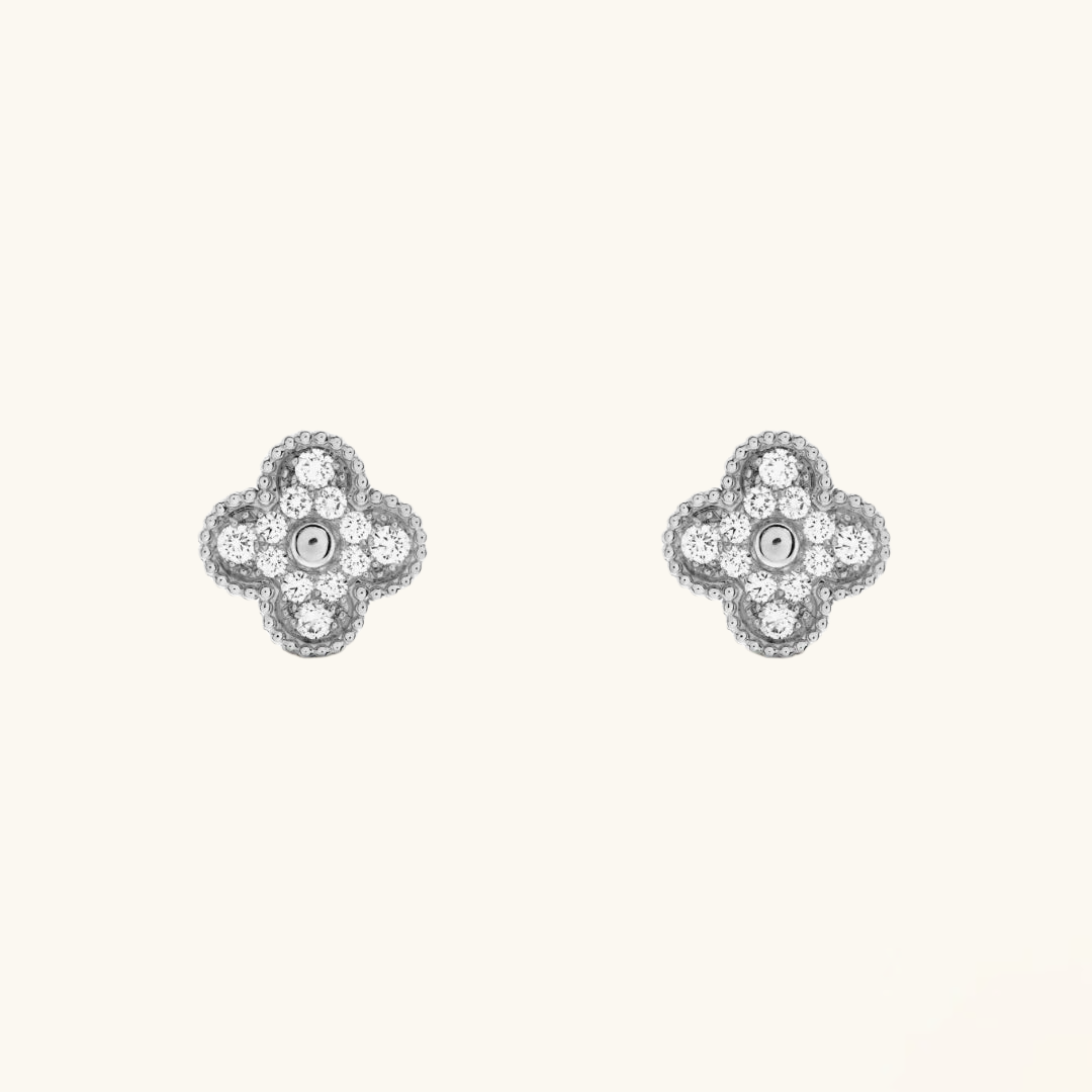 CLOVER | Srebrne Kolczyki Prestige