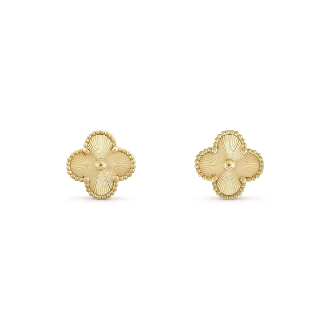 CLOVER | Złote Kolczyki