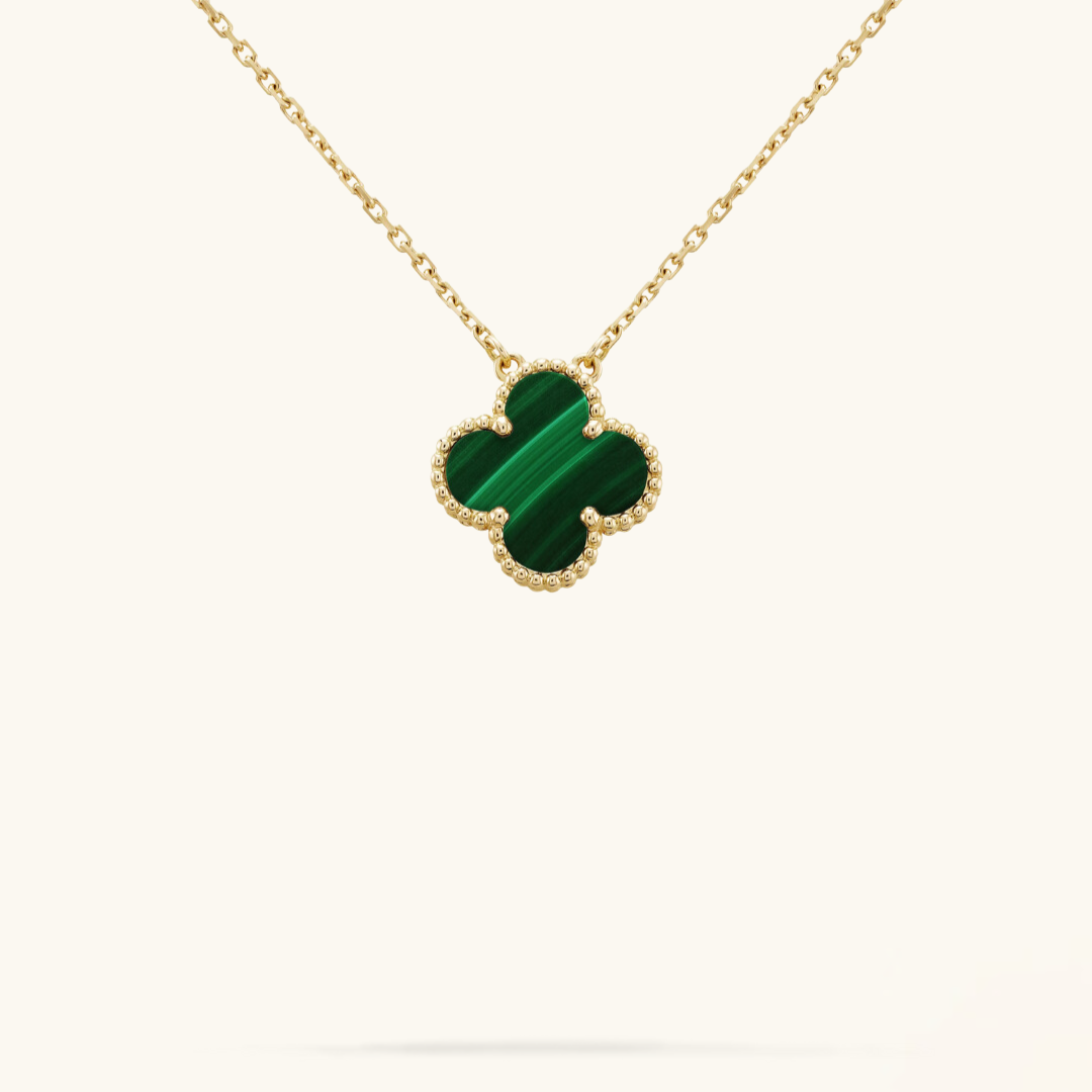 CLOVER | Zielony Naszyjnik