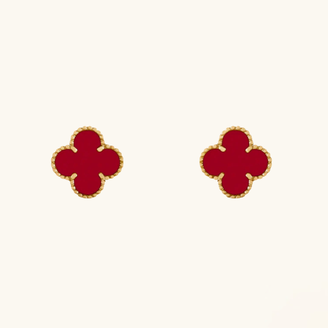 CLOVER | Czerwone Kolczyki