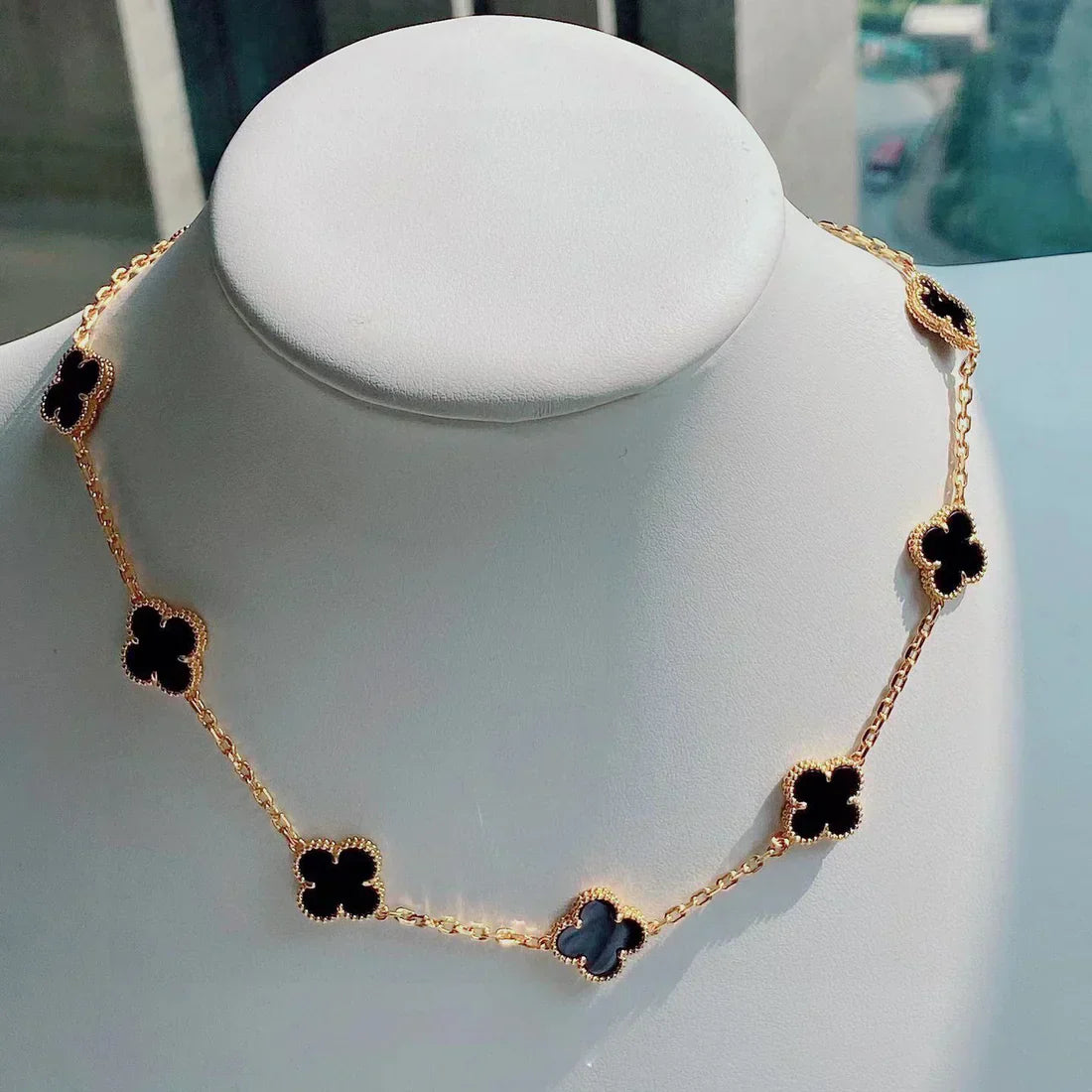 CLOVER | Naszyjnik Czarny z 10 Motywami