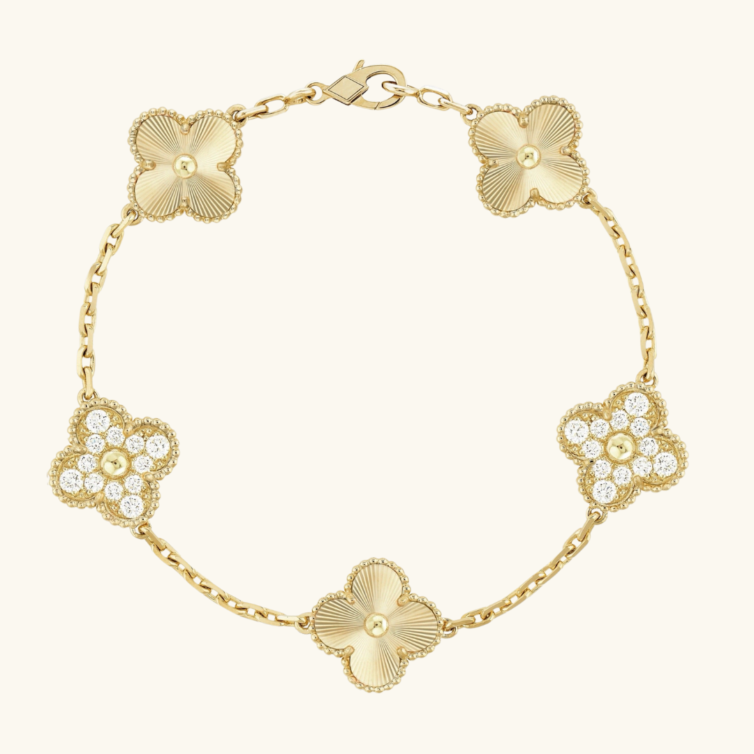 CLOVER | Złota Bransoletka Gilożowa Prestige