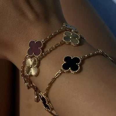 CLOVER | Czarny/Złoty Bransoletka
