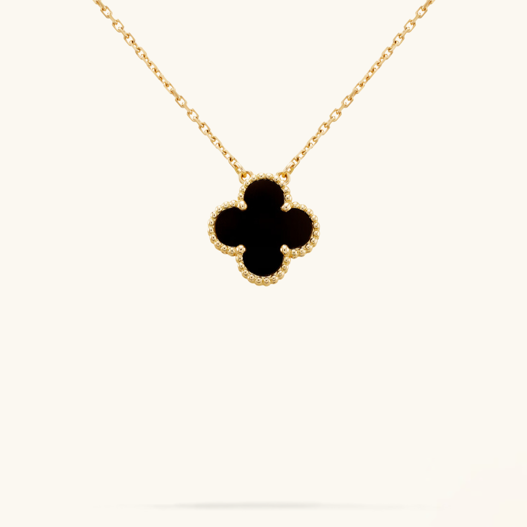 CLOVER | Czarny Naszyjnik