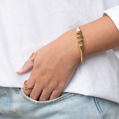 Bransoletka Bangle Wave - Złota
