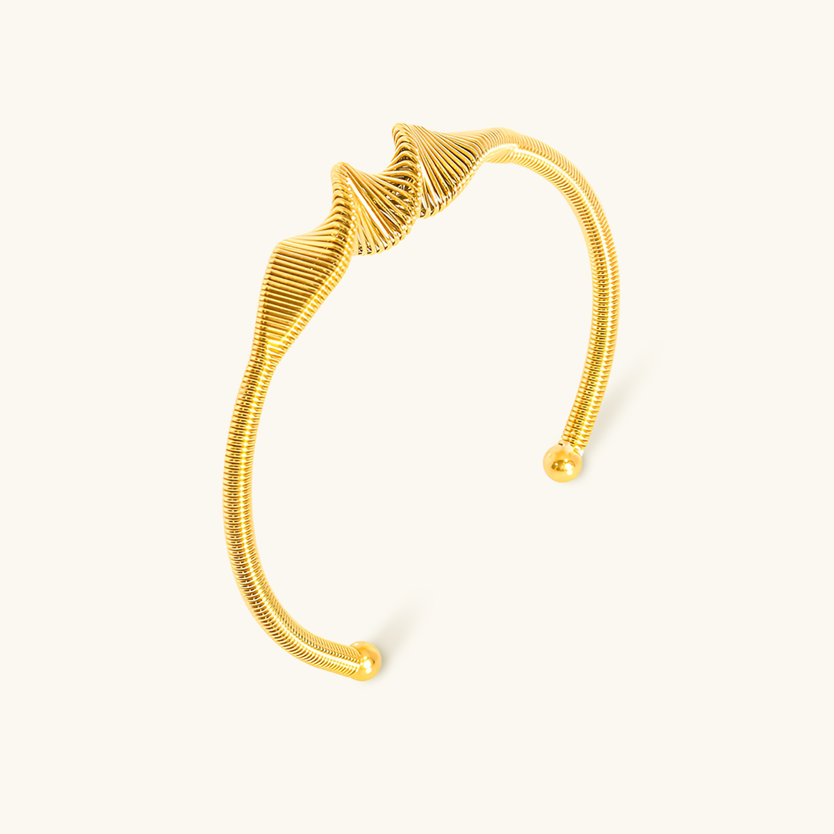 Bransoletka Bangle Wave - Złota
