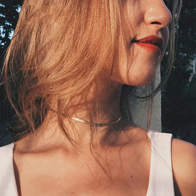 Naszyjnik Elizabeth Gold Herringbone