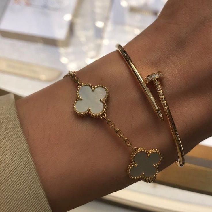 CLOVER | Biały Bransoletka